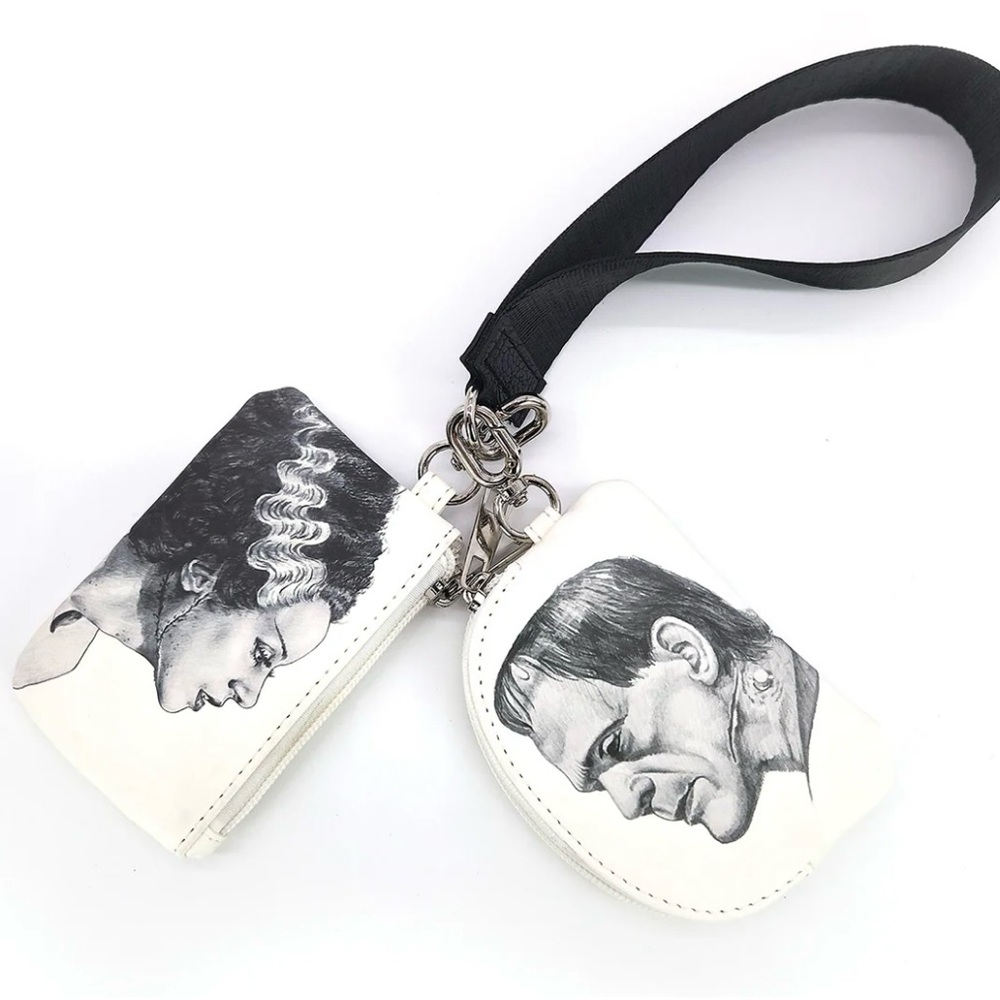 Bride and Frankenstein Duo Glow in the Dark Wristlet Set